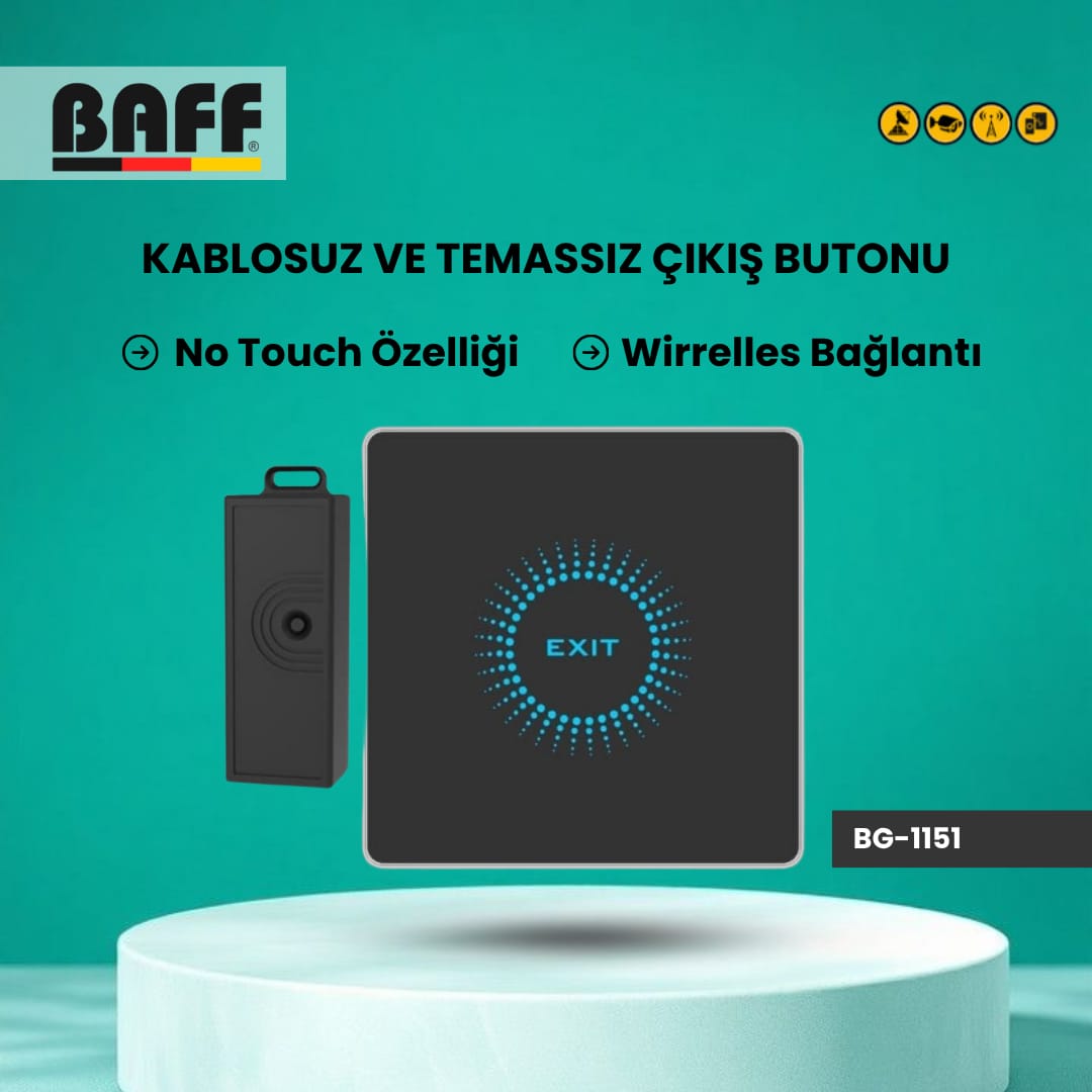 BAFF BG-1151 Kablosuz No Touch Çıkış Butonu