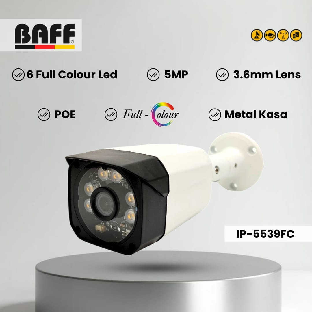 BAFF IP-5539FC 5MP Full-Colour PoE Bullet Kamera